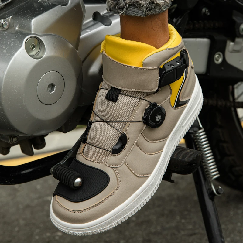 Мотоциклетные ботинки, водонепроницаемые, повседневная обувь для езды ...