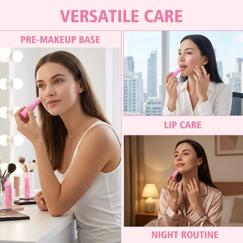 Фото Бальзам-стик PDRN Pink Collagen Multi Volume с коллагеном для омоложения, подтяжки кожи и борьбы с морщинами вокруг глаз, шеи, лба и мимических морщин. №3