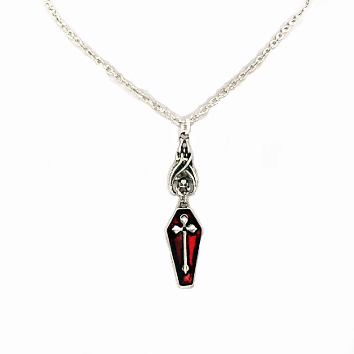 

Y2K Cross Sword Dagger Necklace Gothic Blood Coffin Cross Pendant Witch Punk Jewelry Gift for Women and Girls