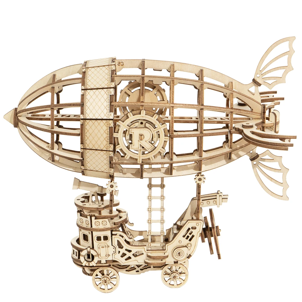 Diy Airship 3d Деревянный пазл головоломка для развития интеллекта Строительный набор