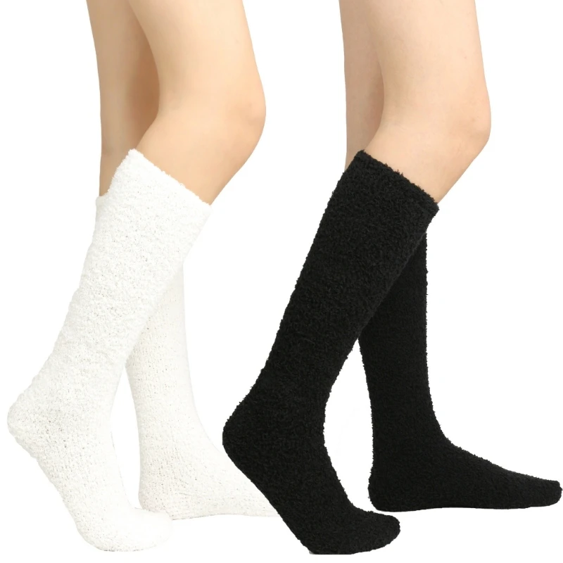 

Женские толстые теплые пушистые носки-тапочки, зимние теплые пушистые длинные носки средней длины