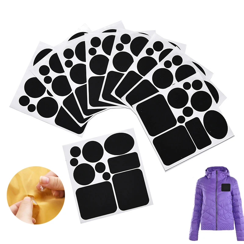 

1PCS Black Self-adhesive Applique Patches For Clothing Repair Tape Patch Outdoor Down Jacket Tent Repair Accessories