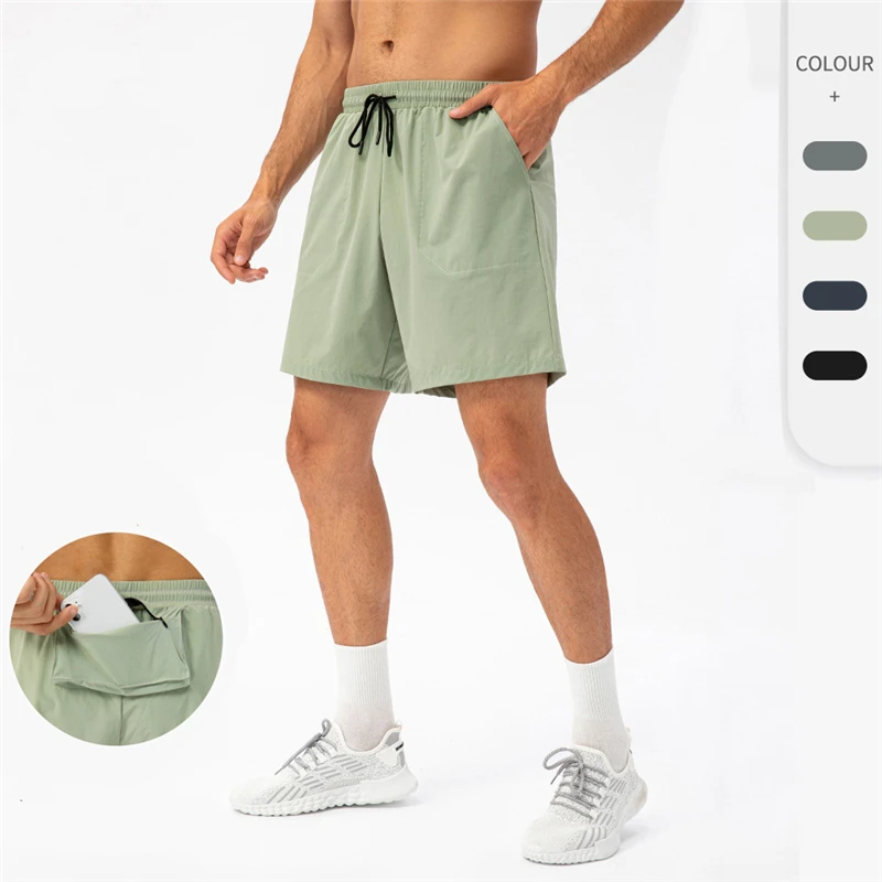 

Men's Quick Dry Athletic Fitness Shorts Summer Elastic Waist Breathable Workout Sport Drawstring Sweat Shorts with Pockets