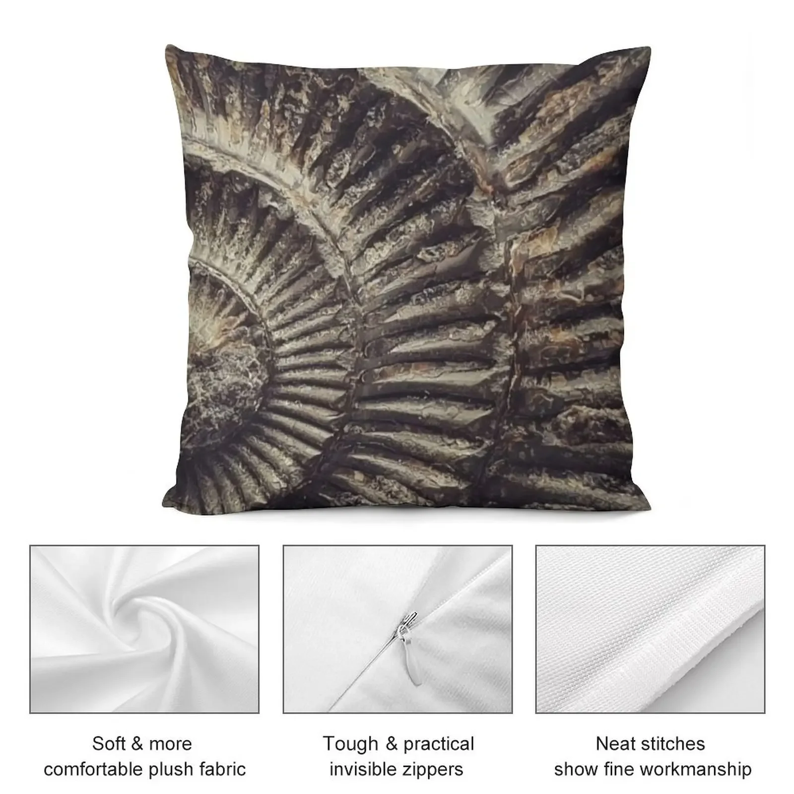 Темно-белый амоннис ископаемая декоративная подушка подушки для дивана чехол