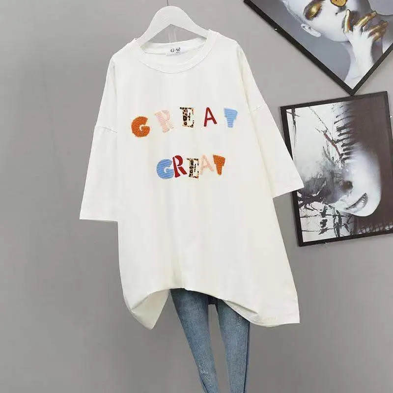 Plus Size Women Clothing Loose Elastic Comfort T Shirt Lady Summer Big Large Add Size Comfort Tops Casual Oversize Female Shorts