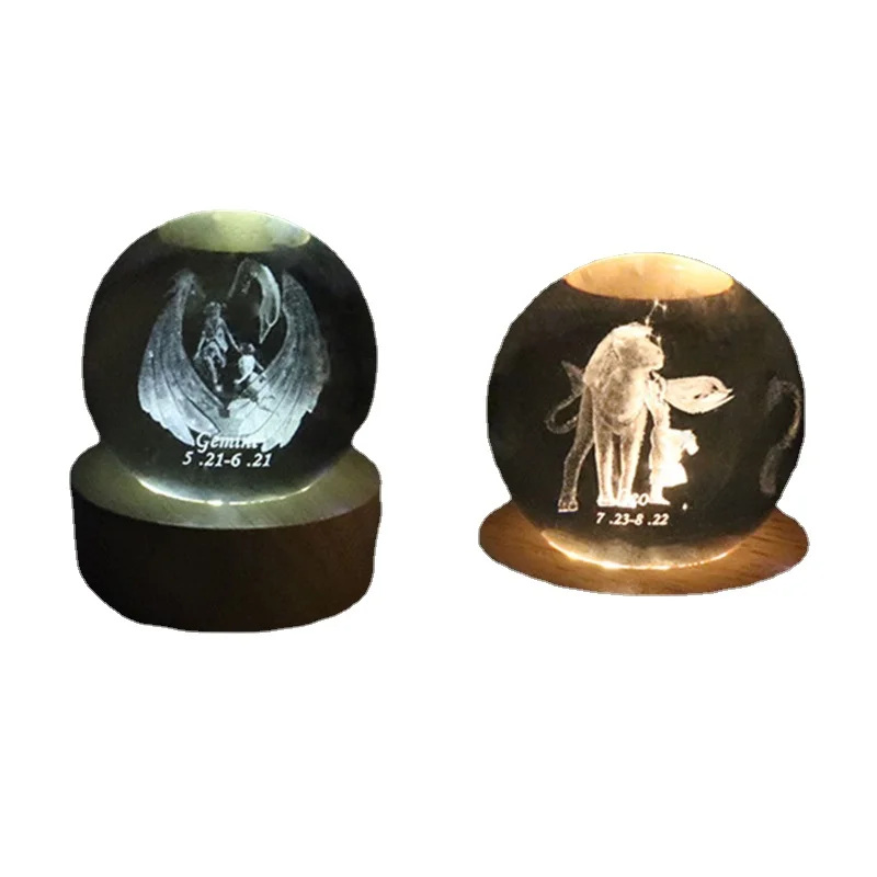 

Constellation Crystal Ball Luminous Engraved Night Light Desktop Ornament