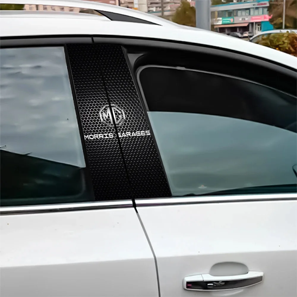 Фото 2 шт. водонепроницаемые наклейки на окна (B-стойки) для MG ZS EV, HS, EHS, PHEV, MG3, MG4, MG5, MG6, MG7, GT, ZR, RX5, RX8, ONE, декоративная отделка №1