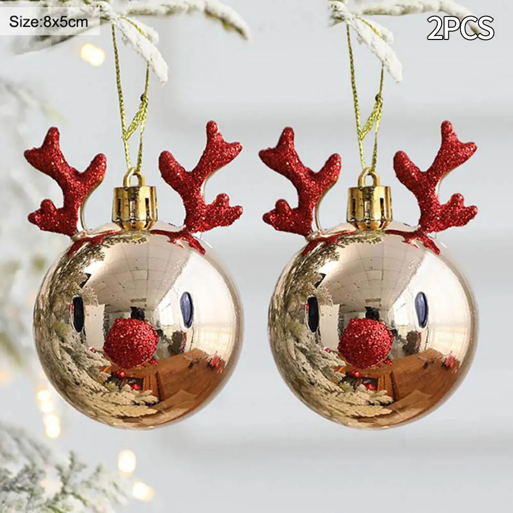 

2 шт., новогодние подвесные шарики для украшения ёлки