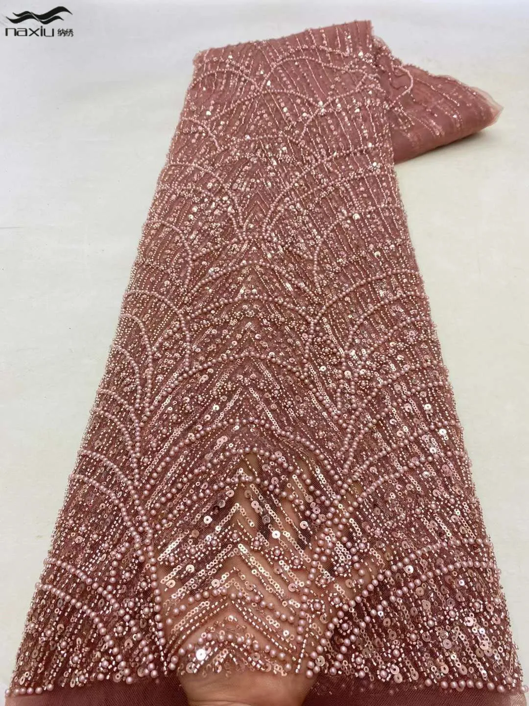 Madison-Luxury Elegant Embroidery Heavy Lace Fabric африканский тюль блестки Свадебная вечеринка