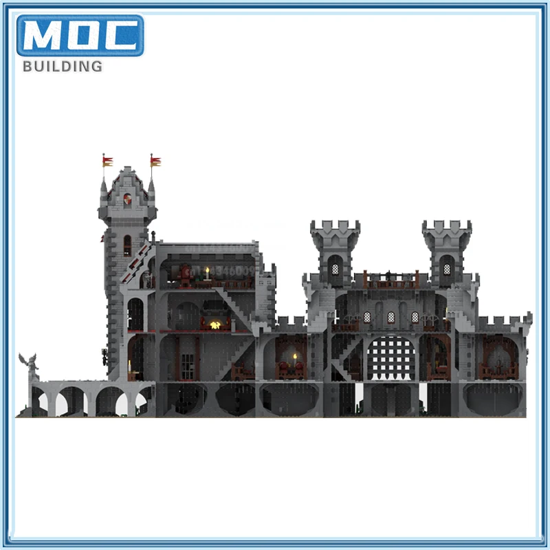 Известный фильм MOC строительные блоки красные львы замок II архитектура модель
