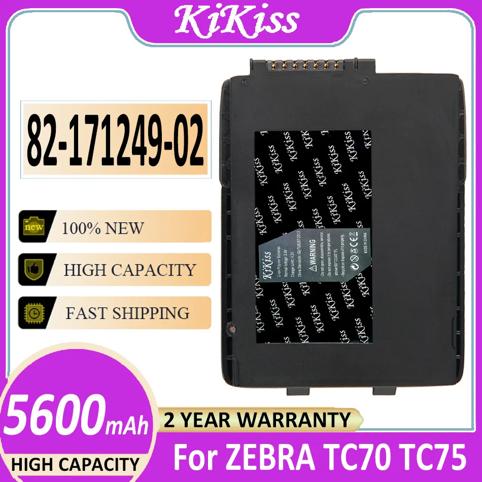 

Replacement Battery 82-171249-02 82-171249-01 For ZEBRA TC70 TC75 Symbol Scanner Battery Large Capacity 5600mAh Batteria