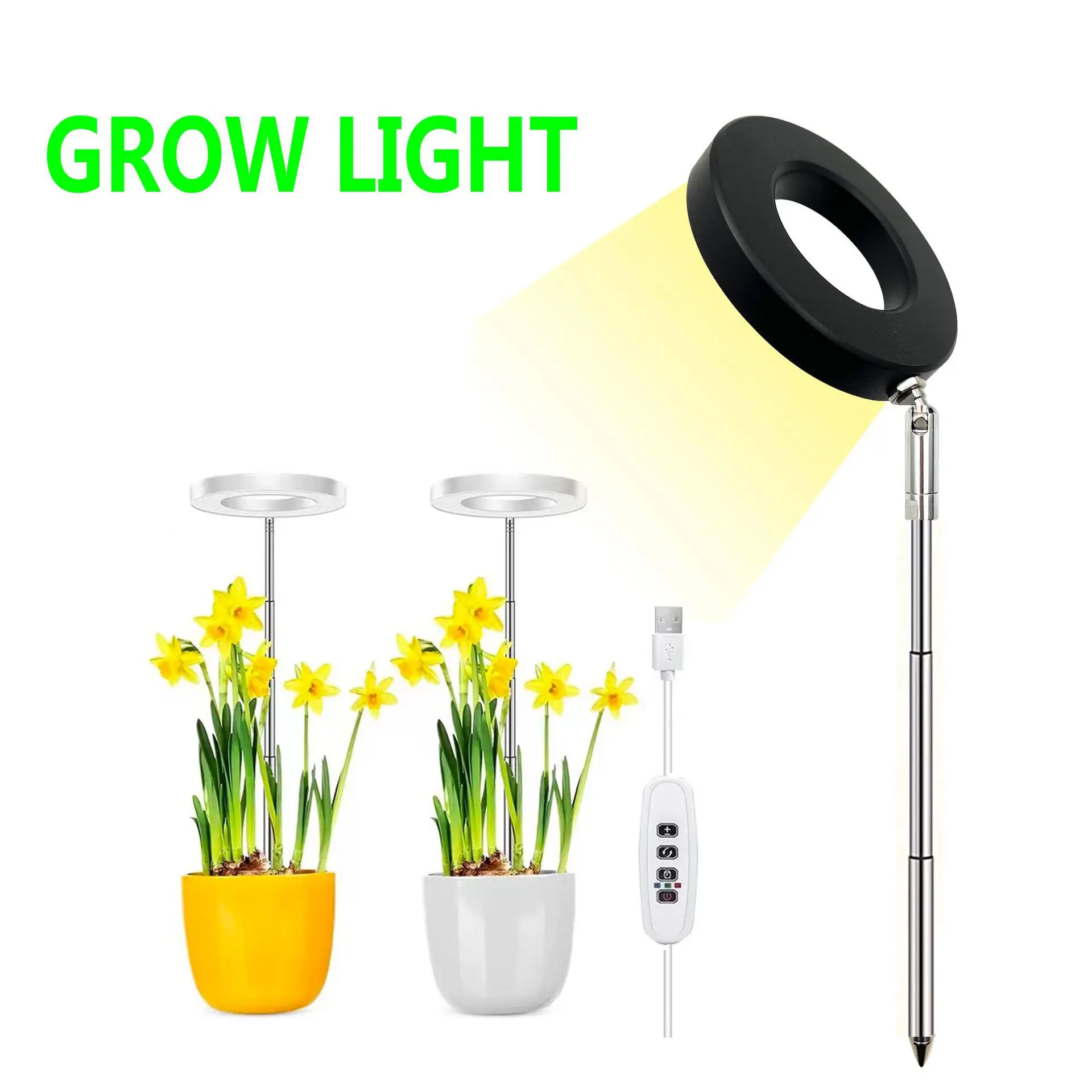

3.5 Inch Retractable Fleshy Fill Light LED Full Spectrum Plant Growth Light Adjustable Timing Plant Light