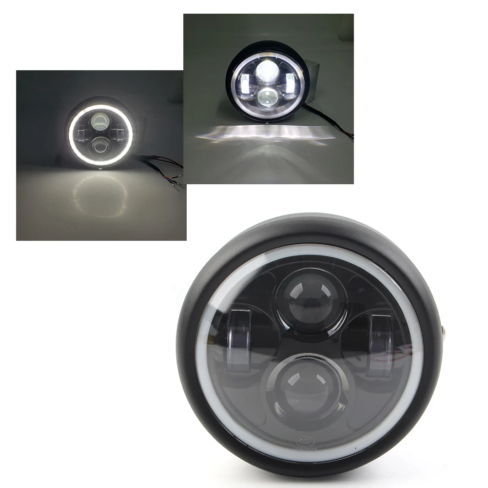 

5.75" LED Motorcycle Headlight DRL Round Light Lamp For Harley Dyna Softail Sportster