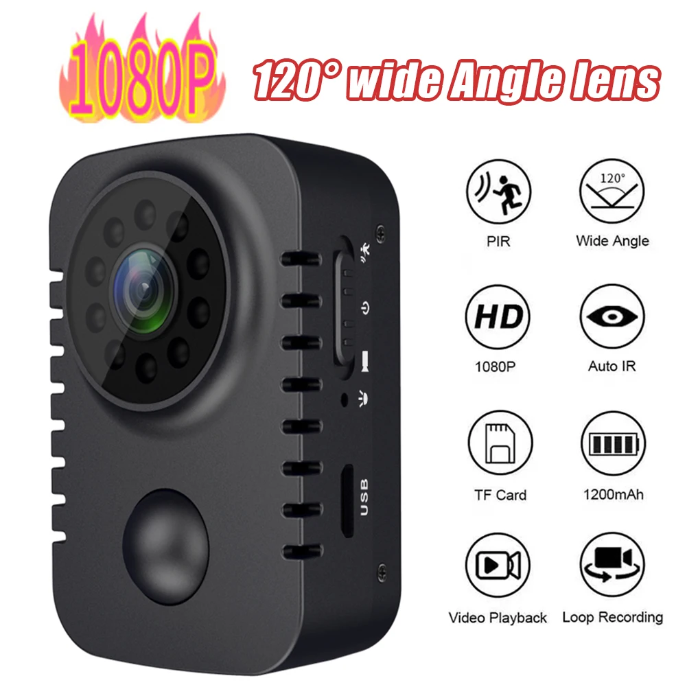 

HD Mini Body Webcam Wireless 1080P Security Pocket Cameras Motion Activated Surveillance Camera For Cars Standby Video Recorder