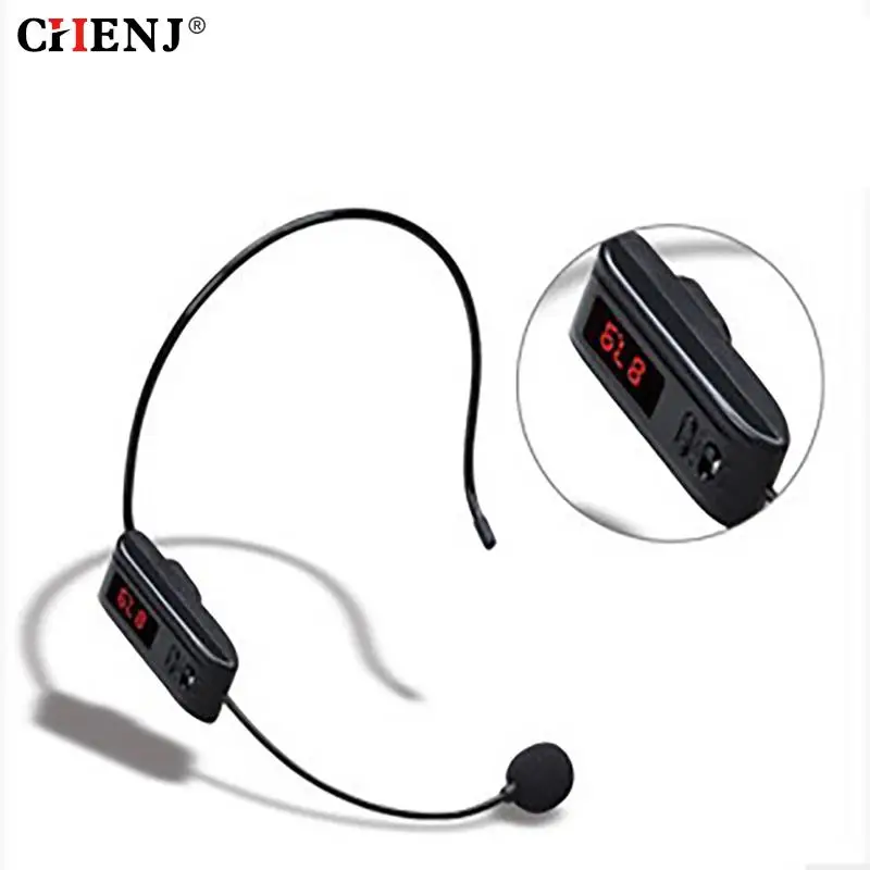 Wireless Microphone Radio FM Headset Handsfree Megaphone Mic For Loudspeaker Teaching Tour Guide Sale Promotion Lectures Meeting