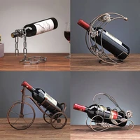 creative metal wine rack vintage wine bottle and glass holder bar home decoration display stand drip shipping botellero vino