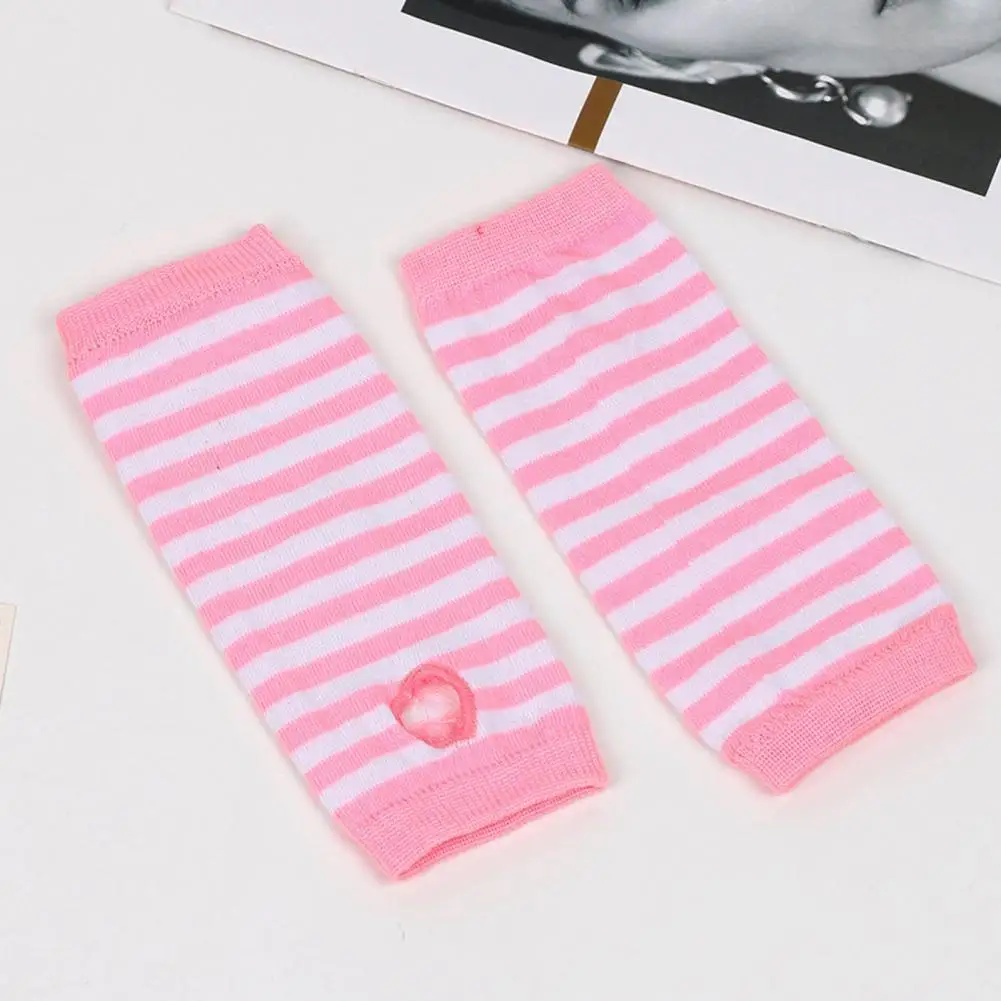 

Functional Half Mittens Comfortable Striped Print Half Finger Arm Covers Fingerless Gloves Fingerless Wrist Gloves 1 Pair