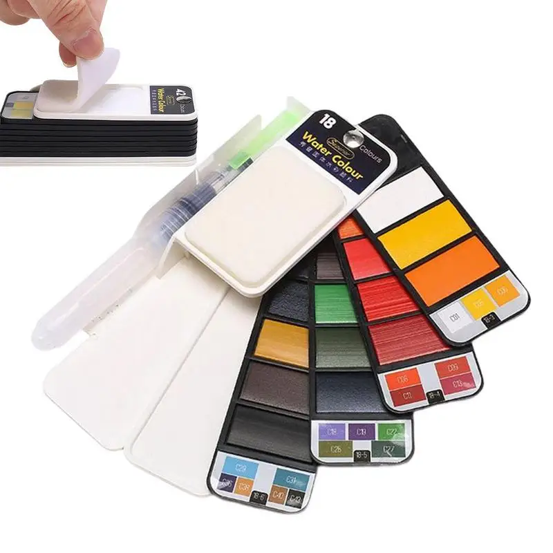 

Travel Watercolor Set Water Color Paints For Kids Perfect Foldable Watercolor Field Sketch Set For Outdoor Painting