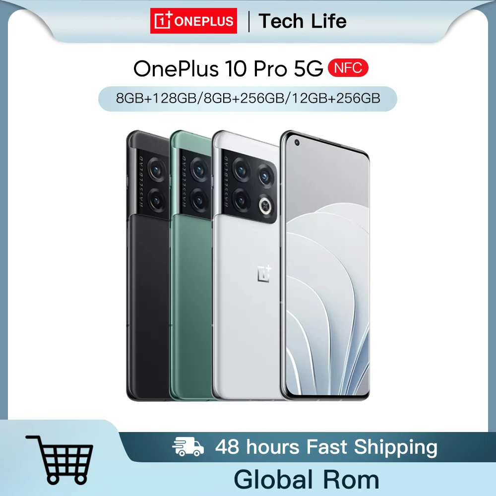 Смартфон OnePlus 10 Pro телефон с глобальной прошивкой Snapdagon 8 Gen 1 6 7 дюйма 120 Гц LTPO2 AMOLED