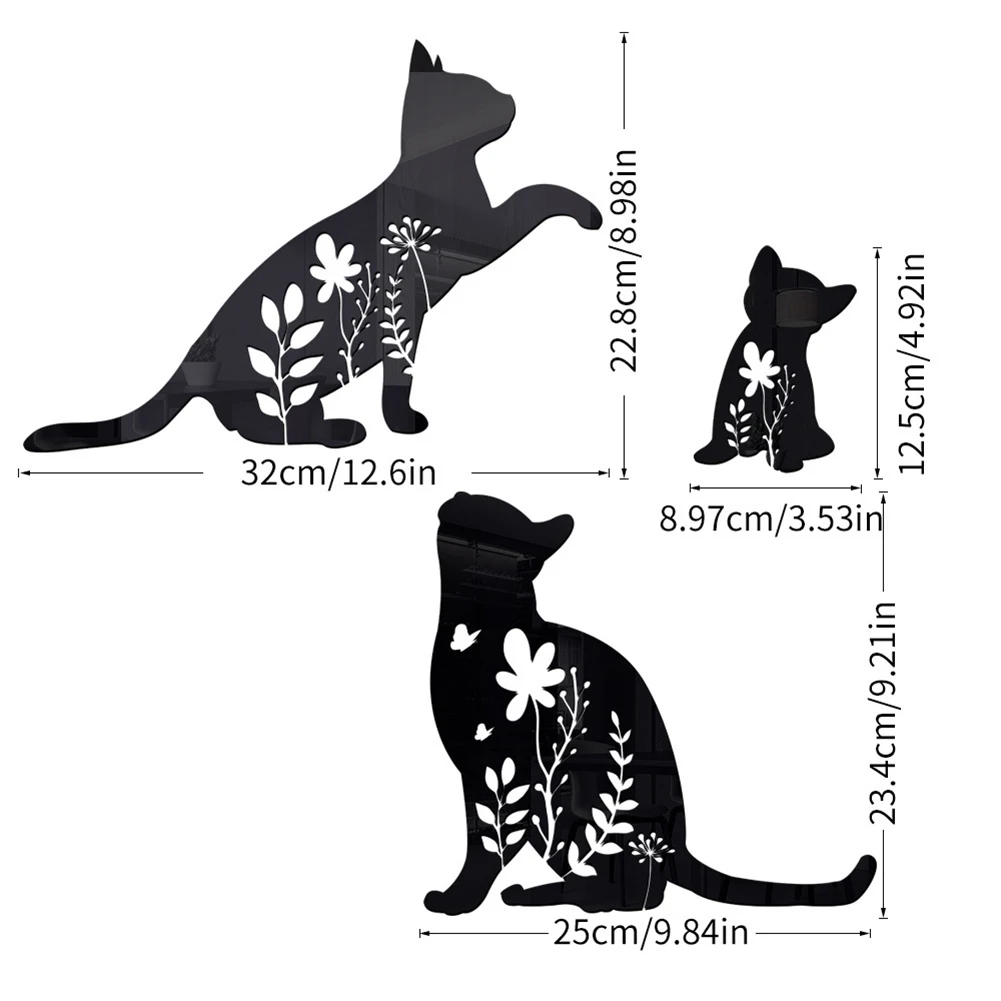 

Cat Scarer Bird Deterrent 3pk Black Acrylic Garden Control Repeller Ornament Acrylic Outdoor Patio Decorative Floor Inserts