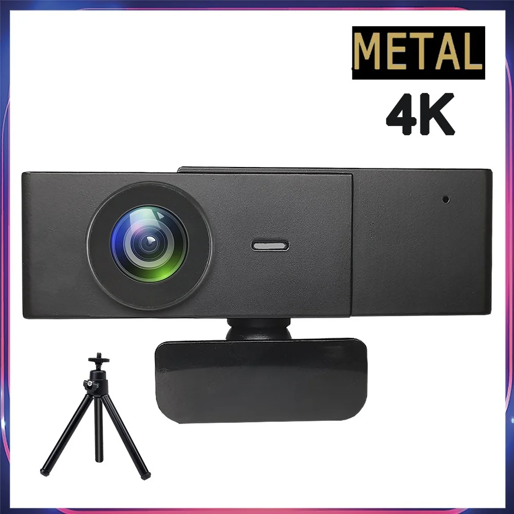 

Новая веб-камера 4K Full HD USB с микрофоном, штатив для ПК, компьютера, для прямой трансляции, видеозвонков, конференции, работы