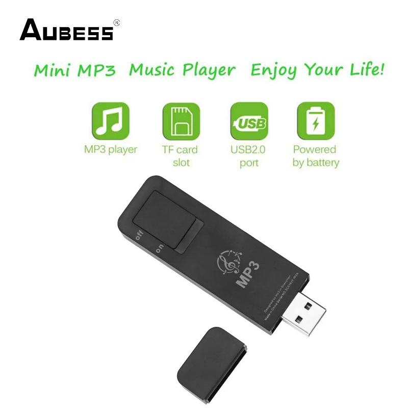 Высококачественный новый музыкальный плеер USB миниатюрный металлический зажим