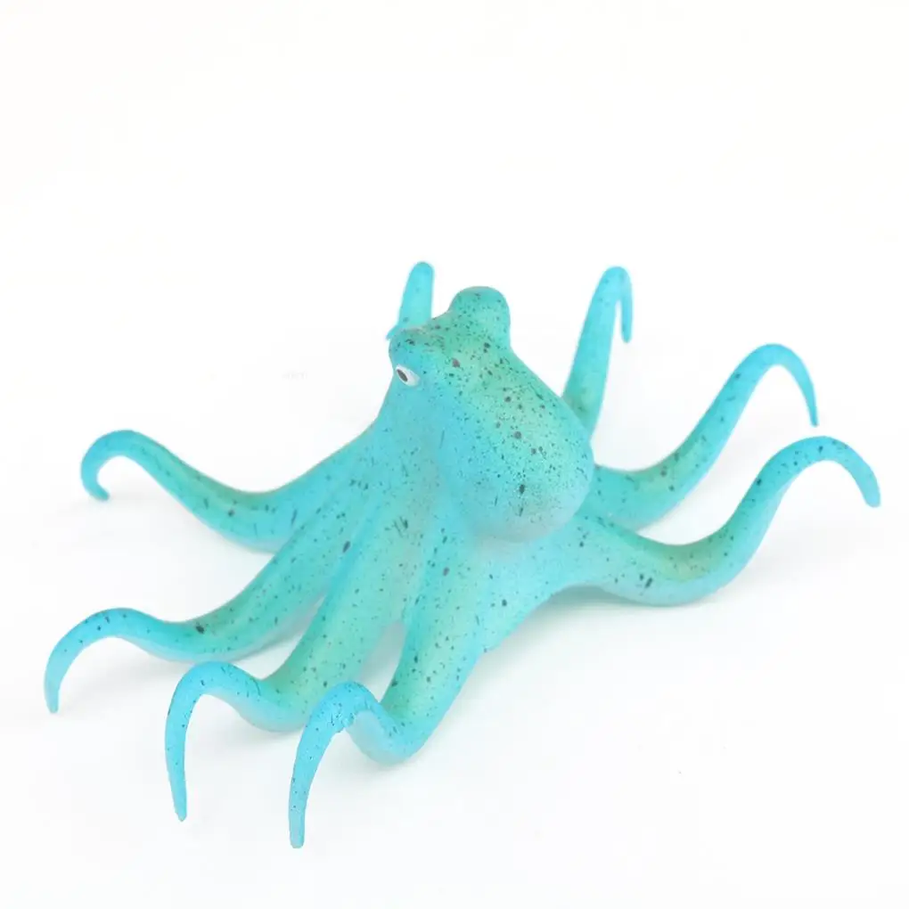 

Fluorescent Artificial Octopus Aquarium Ornament with Suction Cup Fish Tank Decoration