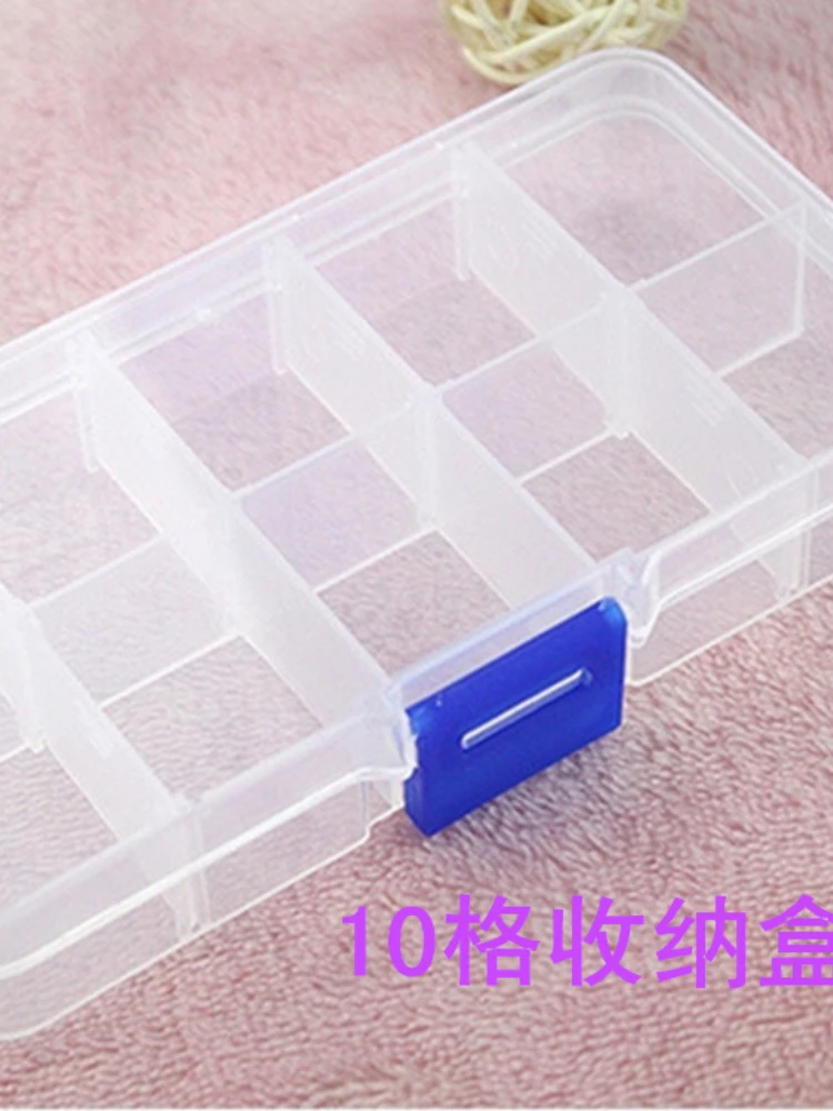 

Transparent Storage Box Jewelry Box Tool Box Storage 10 Grid Storage Box
