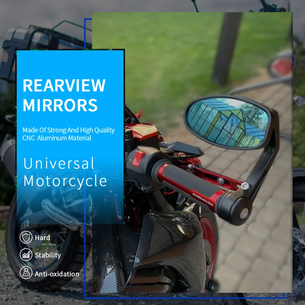 

Motorcycle Mirror Handlebar Handle Bar Ends Side Mirrors For Yamaha FZ250 FZR400 YZF600 YZF1000 FZ400 FZ600 FZ800 FZ10 XJR400