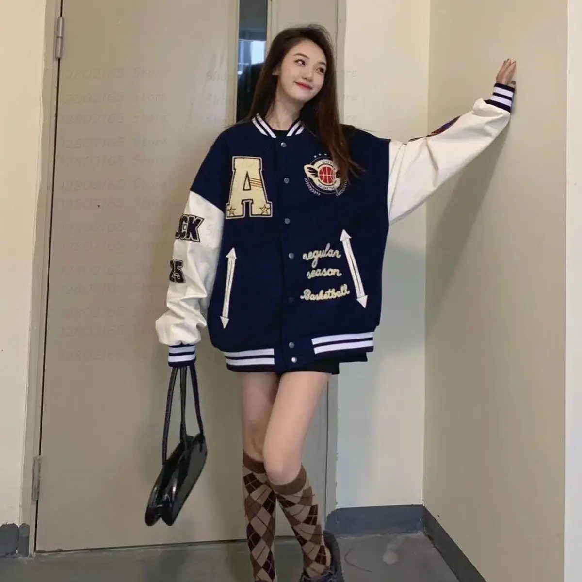 

Зимние Модные мотоциклетные куртки для женщин, женская бейсбольная форма в стиле хип-хоп с вышивкой и надписью, теплая куртка, Топ