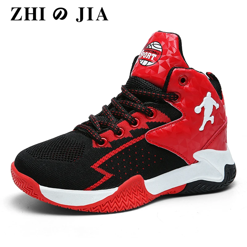 Boys Brand Basketball Shoes For Kids Sneakers Thick Sole Non-slip Child Boy Girl Shoes Basket Enfant
