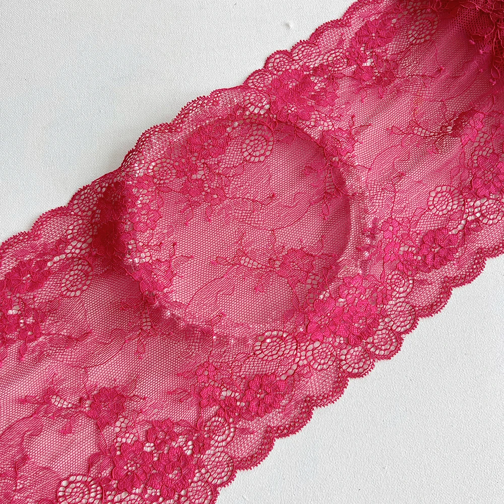 

3 ярда, 18 см, темно-Красная Эластичная кружевная ткань, Швейные аксессуары, «сделай сам», нижнее белье, одежда, рукоделие, материал одежды, ручная работа, H107