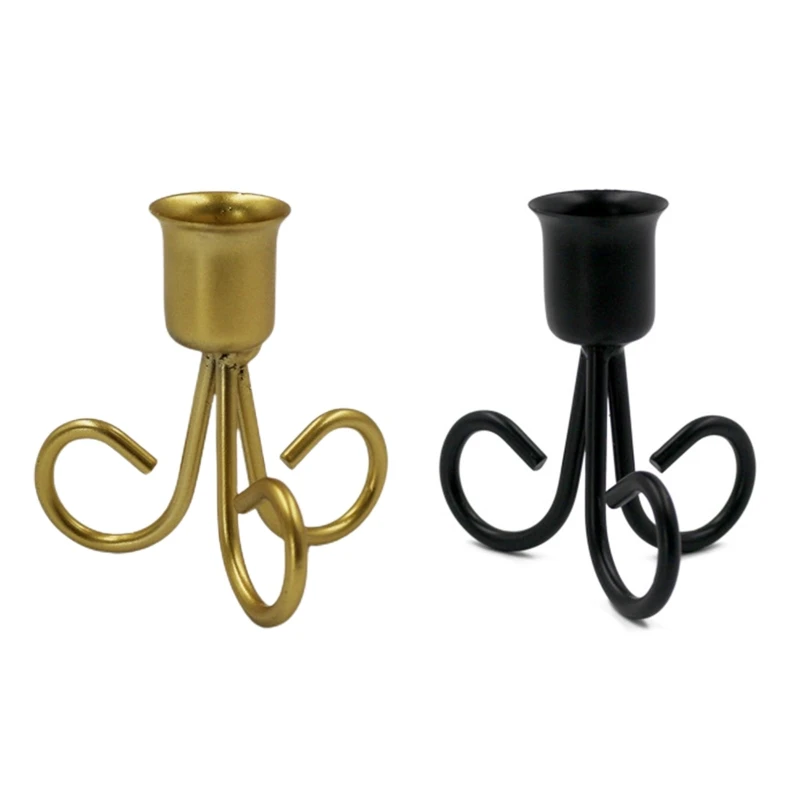 

Retro Candle Holder 3pcs Classic Taper Candlestick Stand Desktop Decor for Home Wedding Romantic Dinner Table Decoration