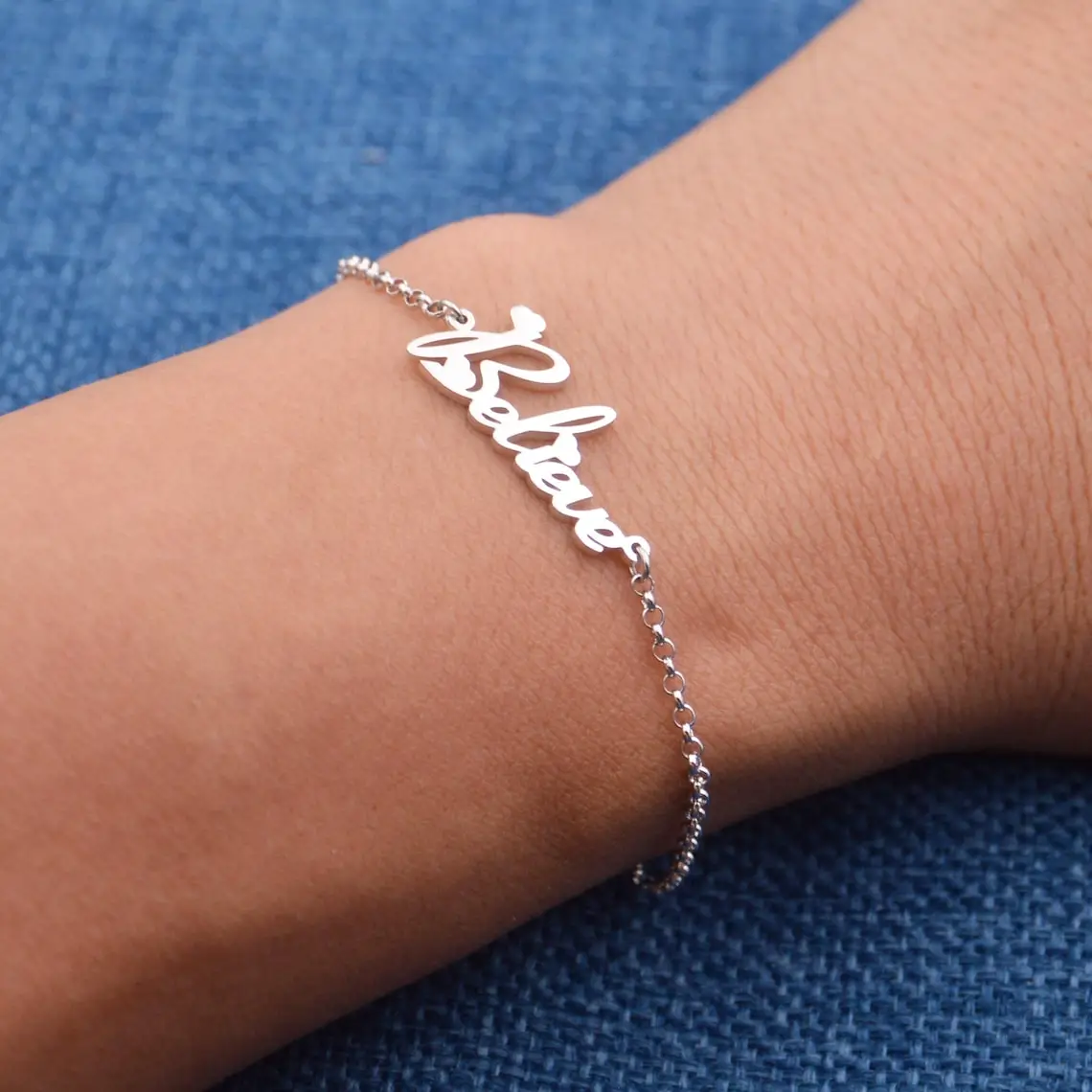 

Милый браслет с именем сердца, персонализированные ювелирные изделия для женщин и детей, браслет из нержавеющей стали с именем ребенка на заказ, подарки ручной работы