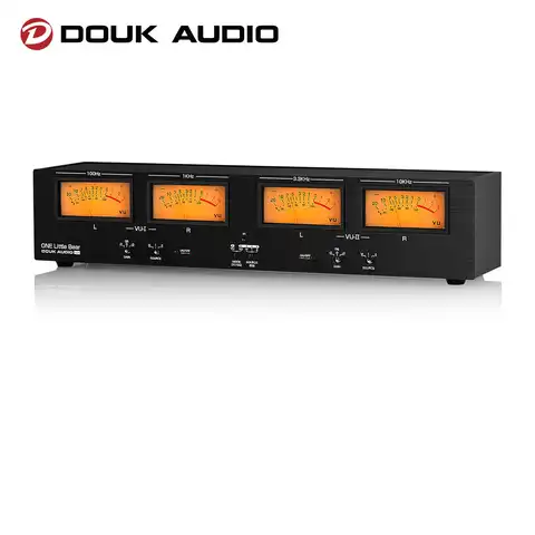 Douk аудио 4-канальный аналоговый УФ-измеритель RCA/XLR, переключатель, аудио-разветвитель, микрофон + линейный звуковой индикатор уровня, диспле...