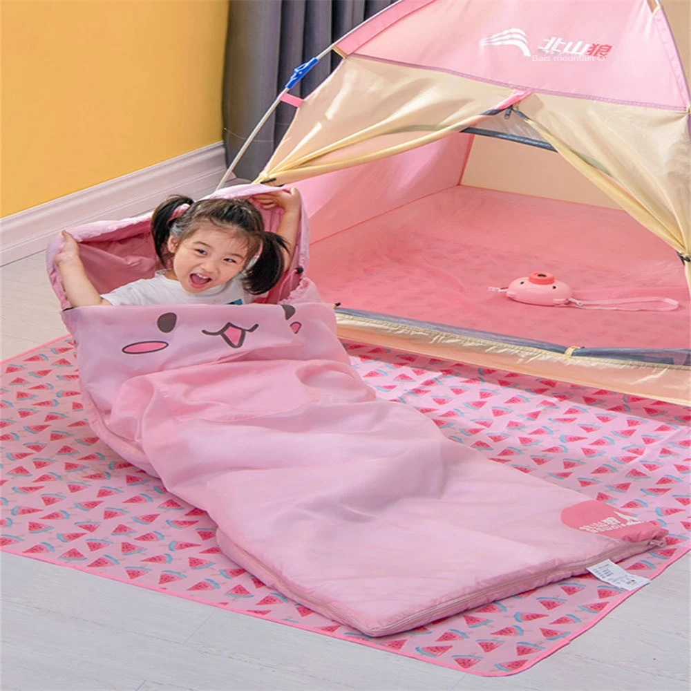

Camping Sleeping Bag Mini Bedspread Children Cartoon Blanket Spring Summer Autumn Nap Winter Thickened Warm Camping Supplies
