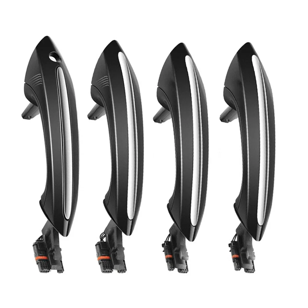 

4x для BMW 520i 528i 530i 535i M5 F07 F10 F11 F06 F01 F02 F03 F04 Комфортный доступ Внешняя дверная ручка без ключа со светодиодной подсветкой LHD