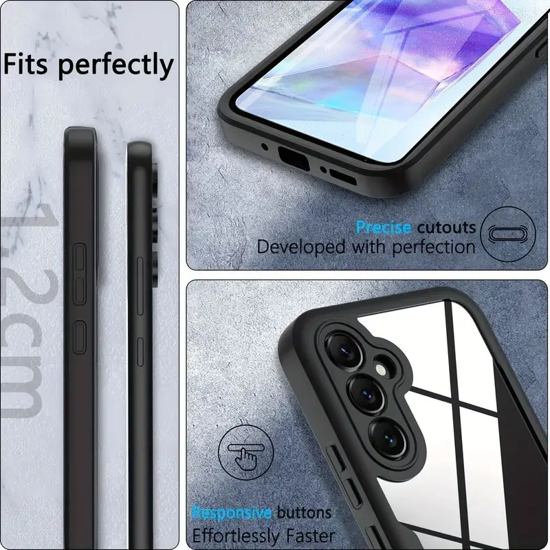 ochronna 360° dla Samsung A55 A35 A15 A54 A14 A34 A53 A13 A33 A51 A71 A52 S24 S23 Ultra Wstrząsoodporny pokrowiec na telefon