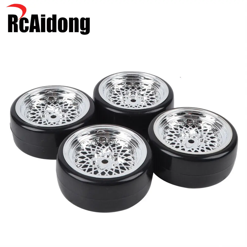 

RcAidong 1/10 Drift Car Tires Hard Tyre & Wheels Rims for Traxxas HSP Tamiya HPI Kyosho