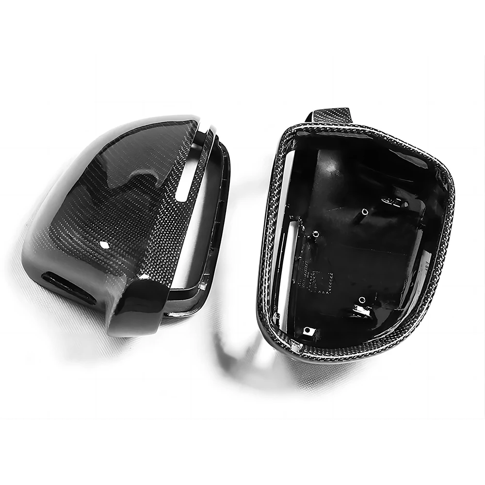 

Replacement Rearview Side Mirror Covers Cap For Audi 08-09 S8 09-10 A8L 12-14 RS3 Carbon Fiber Shell With Blind Spot Assist