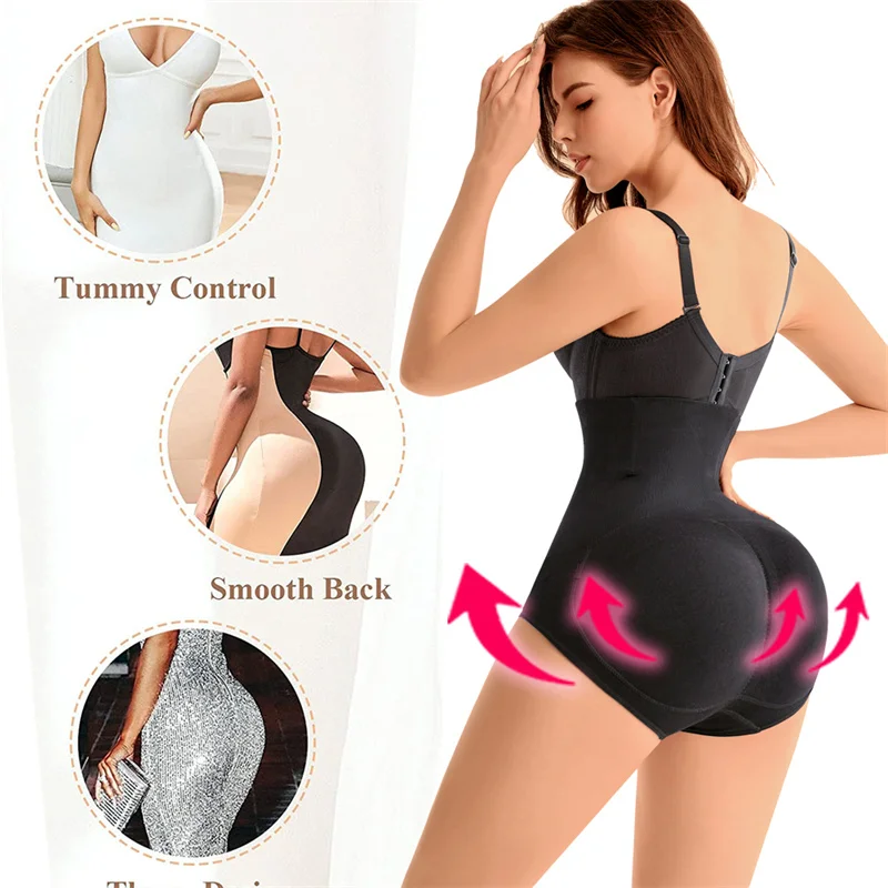 NINGMI Hip Enhancer Butt Lifter Shaper Panties Women Plus Size Shaper Underwear Hip Pad Body Shaper Panties Body Shapewear