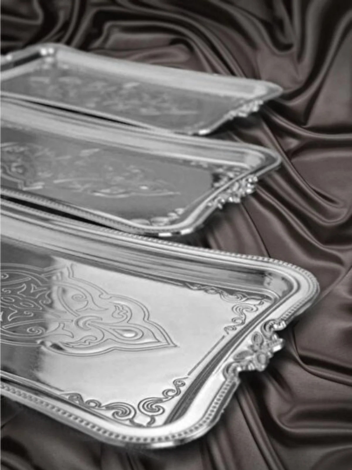 single coffee tea serving tray stainless metal anti tarnish silver or gold colored useful kitchen appliance classic home tool free global shipping