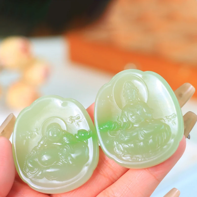 Кулон из гуаньинского материала кулон нефрита