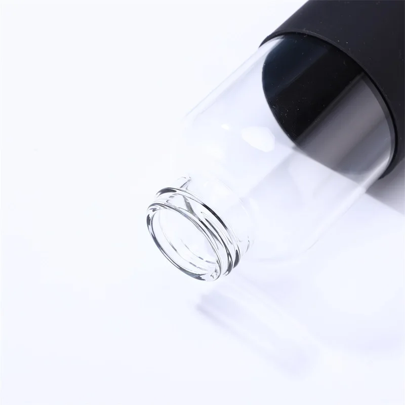 Стеклянная бутылка для воды с термостойким силиконовым рукавом 500 мл