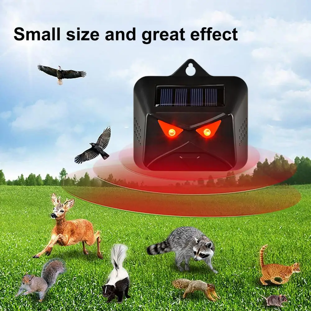 

Solar Animal Repeller 1000mAh Practical Easy Installation Dustproof Bird Wolf Fox Solar Animal Repeller for Yard