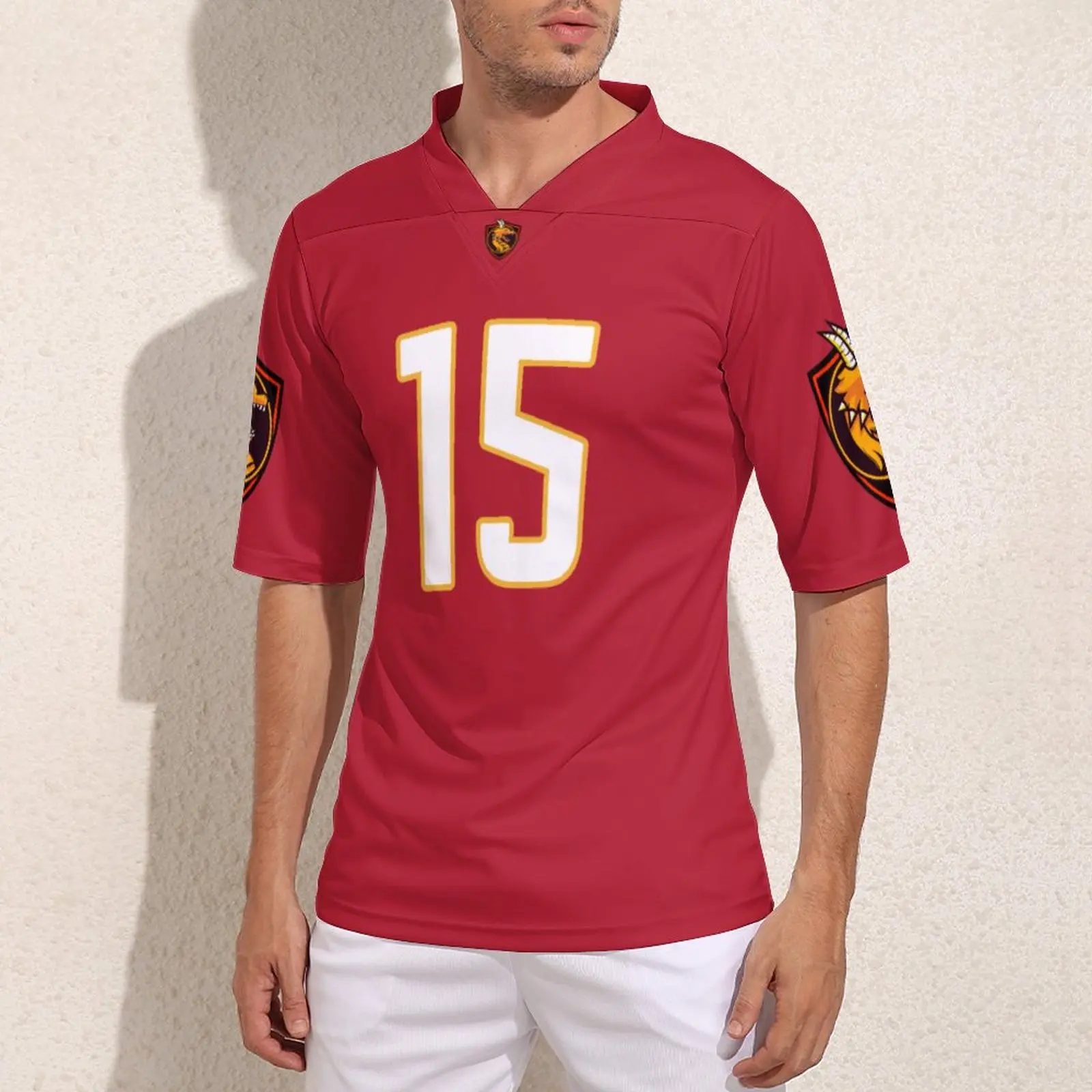 

Personalization Kansas City No 15 Rugby Jersey Sporting Fashion Football Jerseys For Male Your Design Football Shirts