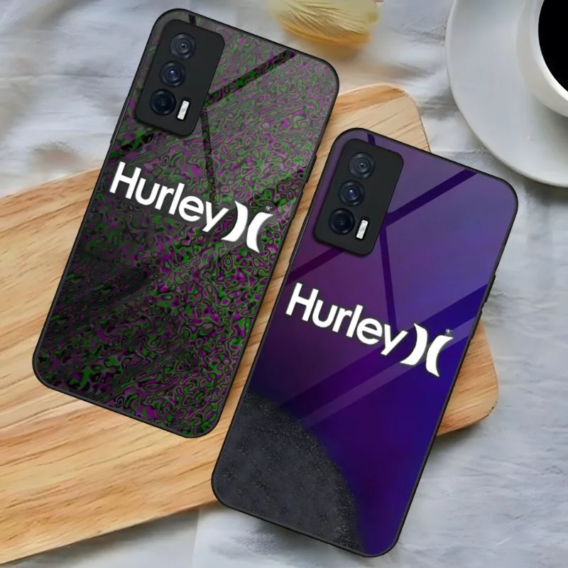 

Hot Brand Hurley Phone Case For Vivo S12 S10 S9 IQOO Z3 U5 NEO5 Y30 7 9 8 X73 Y76 Y70 Y55 Y31 X70 X60 Pro Toughened Glass