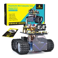 keyestudio mini caterpillar tank robot v3 0 popular edition for arduino robot car kit electronic stem kids programmable toys