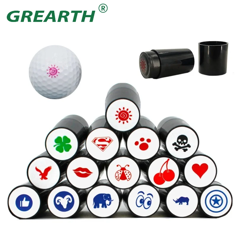 

New Golf Ball Stamper Stamp Marker Impression Seal Quick-Dry Plastic Multicolors Golf Adis Accessories Symbol For Golfer Gift