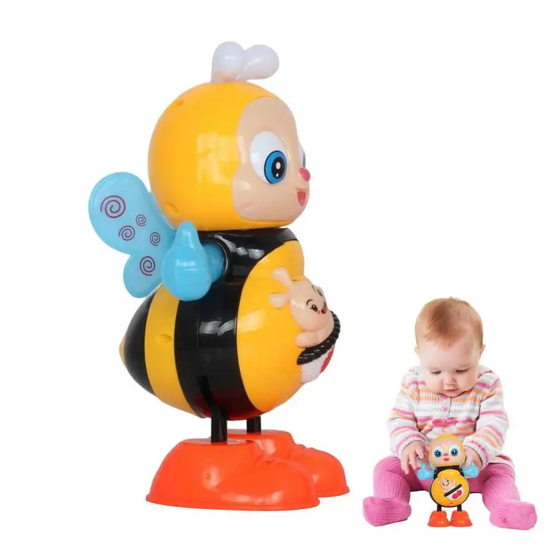 

Забавная электрическая имитация пчелы, подсветка для ходьбы, музыка, электронная кукла с изменяющимся лицом, пчела, детские развивающие игрушки, подарок